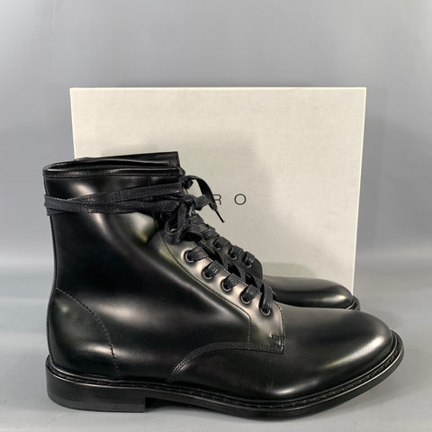 IRO Size 11 Black Leather Lace Up Boots
