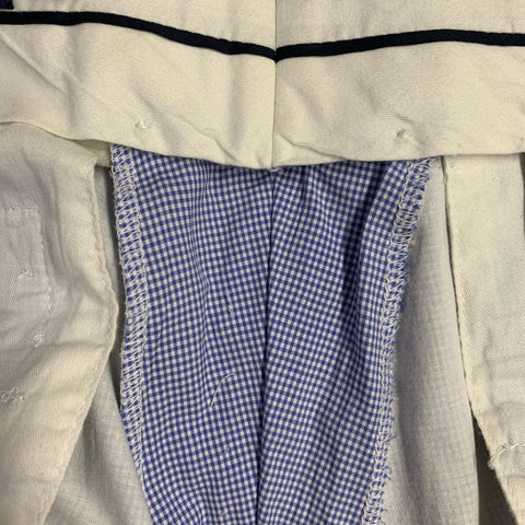 POLO by RALPH LAUREN Size XL Blue White Gingham Cotton Suit