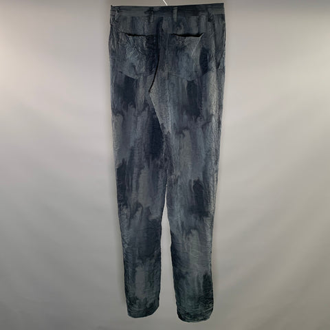 ISSEY MIYAKE Size S Black Grey Tie Dye Polyester Straight leg Casual Pants