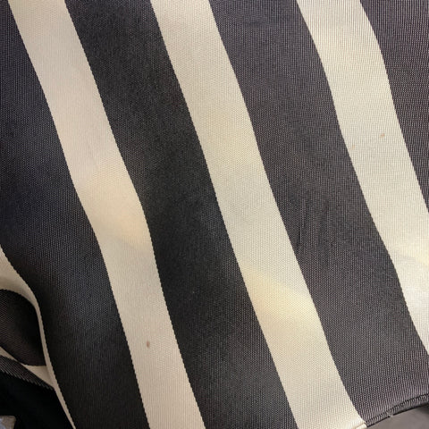 EX FINITAS Size XL Cream Black Stripe Viscose Drawstring Shorts