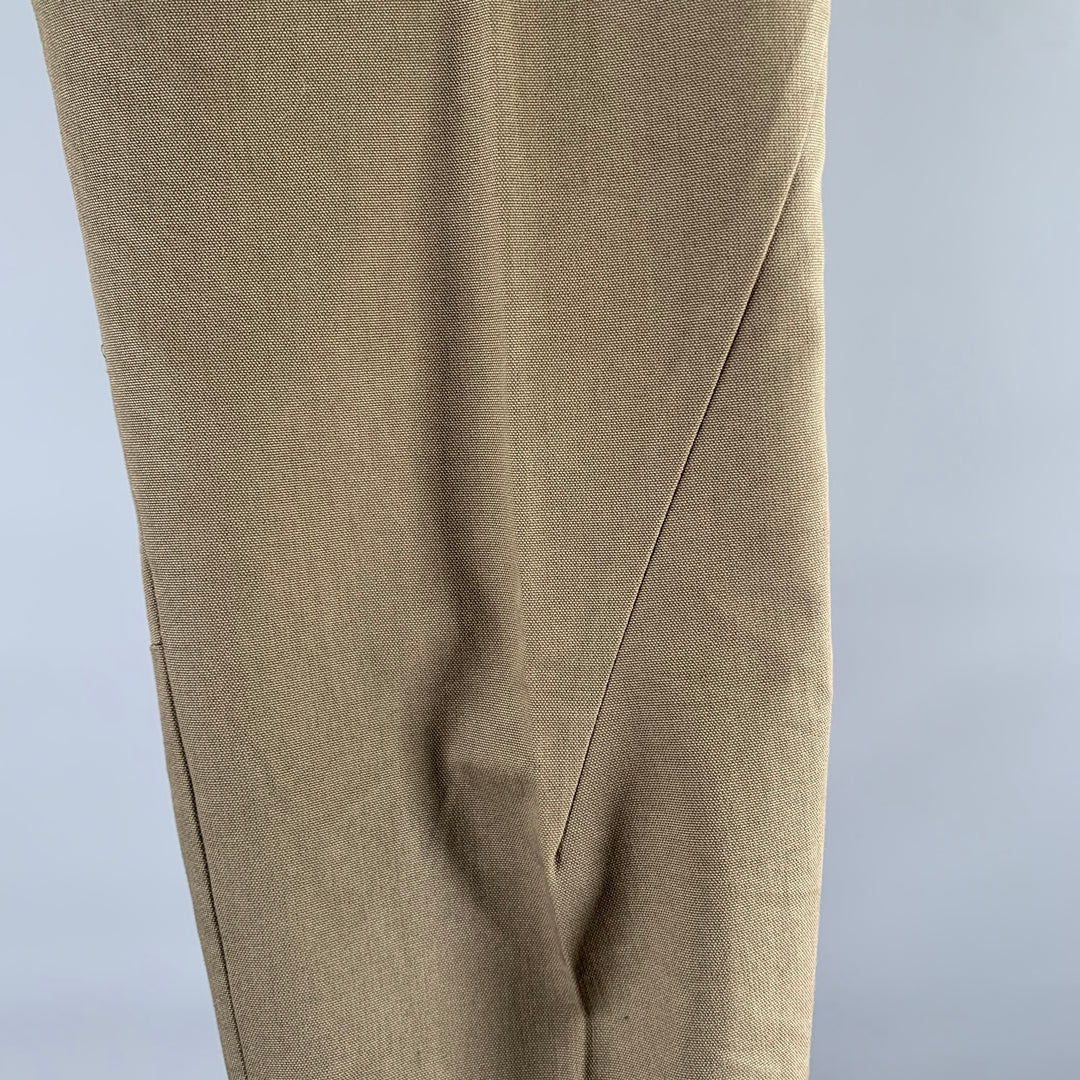 HAIDER ACKERMANN Size 33 Khaki Green Cotton Casual Pants