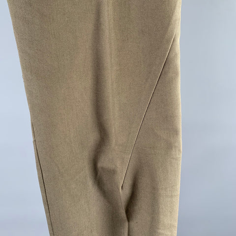 HAIDER ACKERMANN Size 33 Khaki Green Cotton Casual Pants