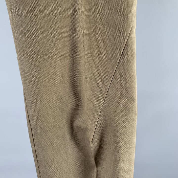 HAIDER ACKERMANN Size 33 Khaki Green Cotton Casual Pants