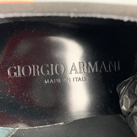 GIORGIO ARMANI Size 6 Black Solid Leather Lace Up Lace Up Shoes