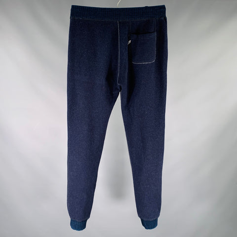 SYOAIYA Size M Blue Indigo Cotton Blend Sweatpants Casual Pants