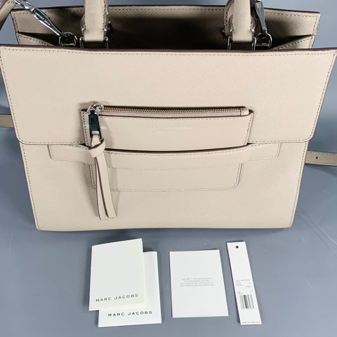 MARC JACOBS Grey Taupe Leather Handbag