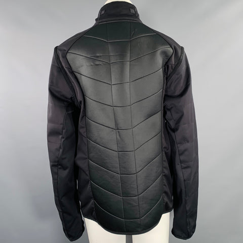 BMW Size 3XL Black Polyester Blend Quilted Zip Pockets Jacket