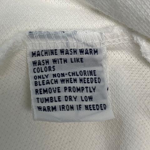 POLO by RALPH LAUREN Size L White Olympics Patch Cotton Half Placket Polo