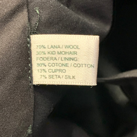BOTTEGA VENETA Size 34 Black Wool Kid Mohair Notch Lapel Suit