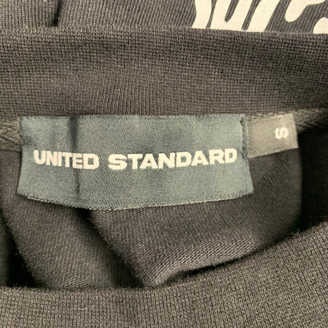 UNITED STANDARD Size S Black White Graphic Cotton Crew Neck T-shirt