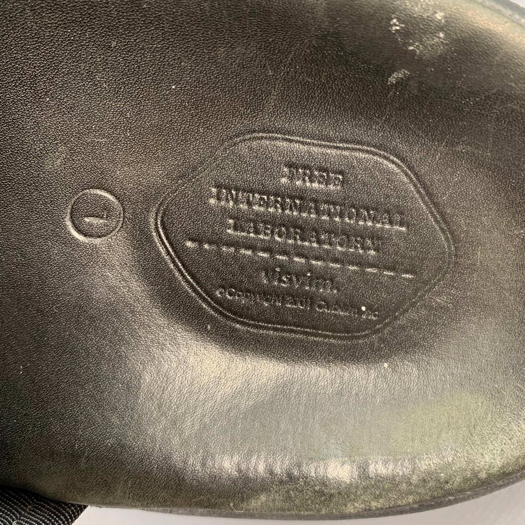 VISVIM Size L Christo Black Nylon Wrap Sandals