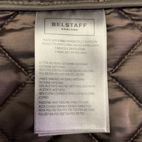 BELSTAFF Size 46 Brown Quilted Polyester Snaps Vest