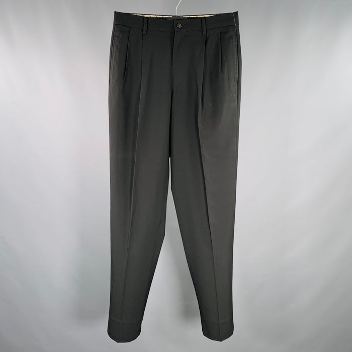 ISSEY MIYAKE Size M Black Wool Pleated Dress Pants