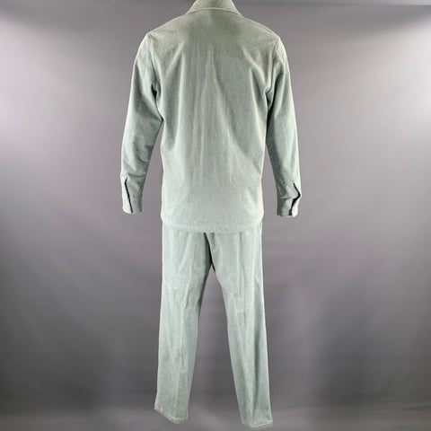 KLEIN EPSTEIN & PARKER Size M Blue Seafoam Corduroy Cotton Blend Work Suit Set
