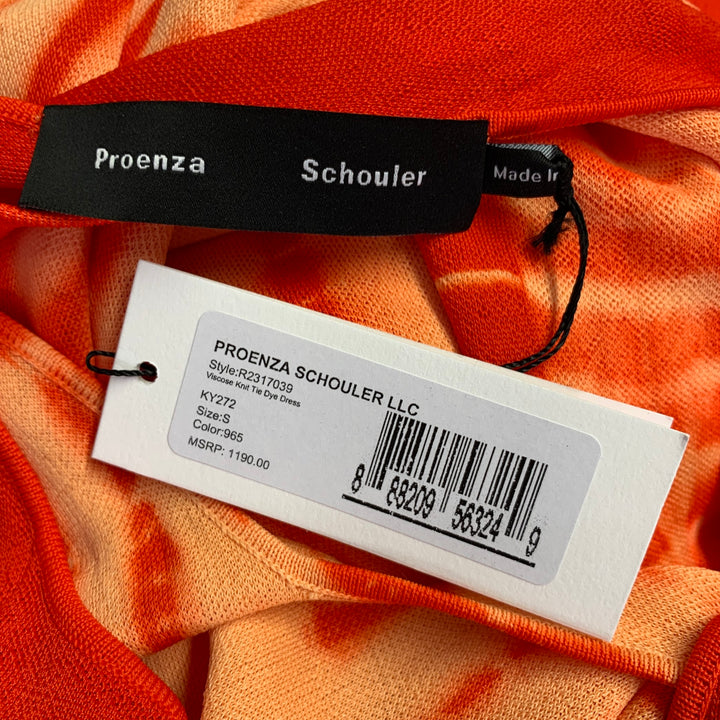 PROENZA SCHOULER Size S Orange Viscose Tie Dye Crossback Maxi Dress
