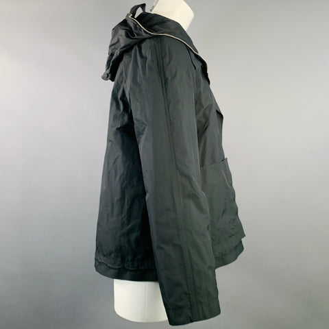 ANNETTE GOERTZ Size XS Black Polyester Hooded Layered Jacket