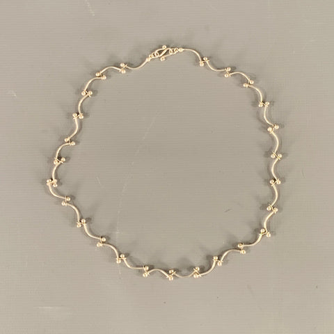 COLLIER VINTAGE en argent sterling, avec fermeture délicate à crochet et œillet