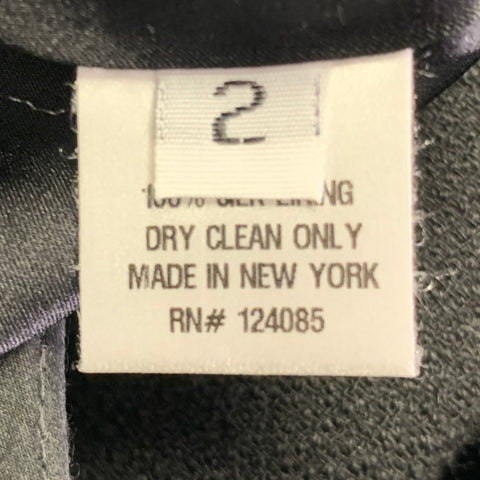 LISA PERRY Size 2 Black Cream Wool Circles Short Sleeve Dress