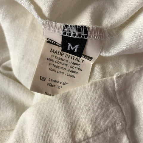 ANDREA YA'AQOV Size M Cream Cotton Oversized T Shirt