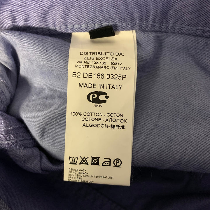 DIRK BIKKEMBERGS Size 30 Purple Cotton Button Fly Jeans