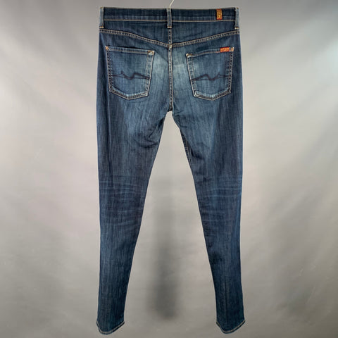7 FOR ALL MANKIND Size 30 Paxtyn Indigo Wash Denim Zip Fly Jeans