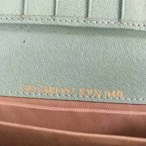 FENDI Green Embossed Leather Wallet