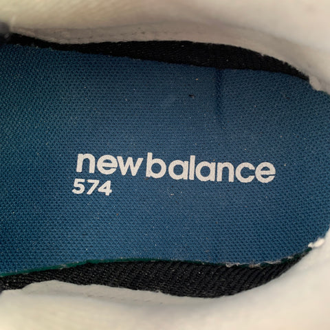 NEW BALANCE Size 11 Classic 574 Black Grey Mesh Suede Sneakers