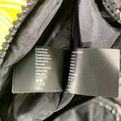 KENZO Yellow Black Logo Nylon Leather Double Zipper Belt Bag