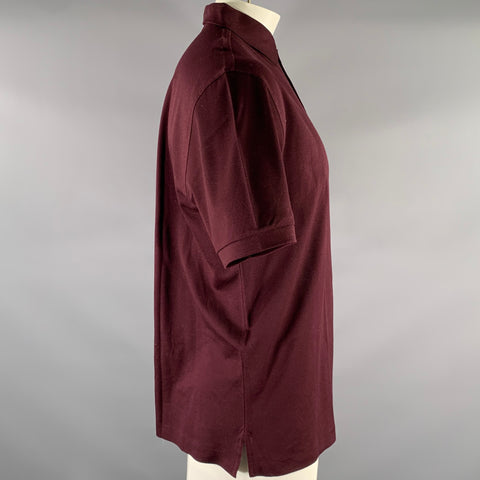 RALPH LAUREN Size L Burgundy Cotton Polo Polo