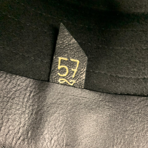 MOVE ROMA Black Leather Felt Layered Hat