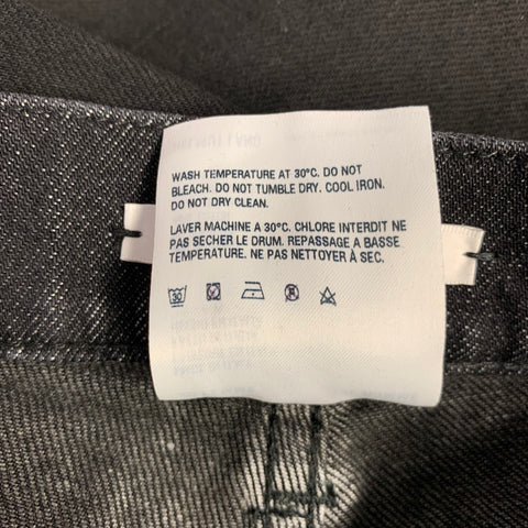 HELMUT LANG Size 31 Black Cotton Blend Straight Jeans
