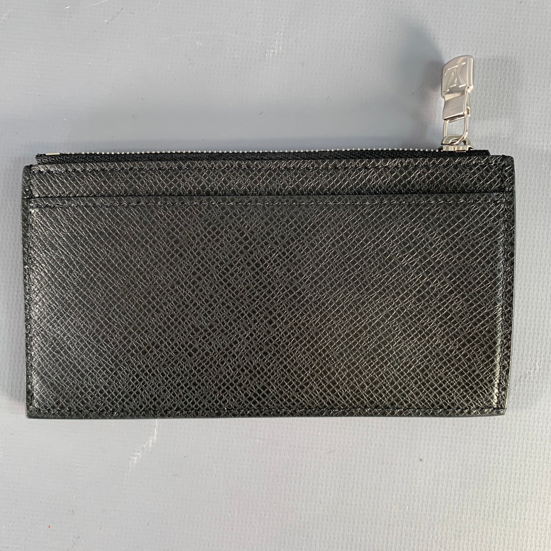 LOUIS VUITTON Black Taiga Leather Wallet