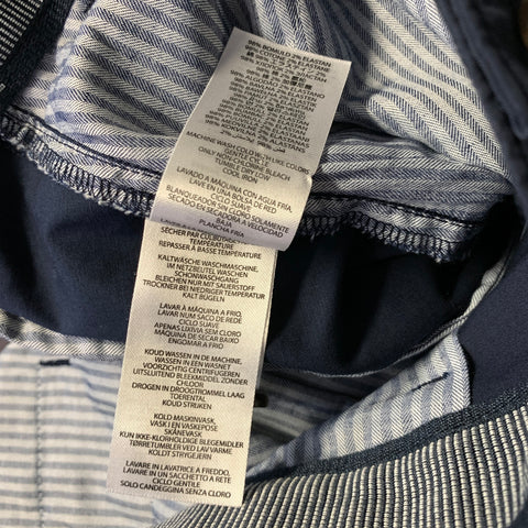 MICHAEL KORS Size 32 Navy Cotton Blend Flat Front Casual Pants