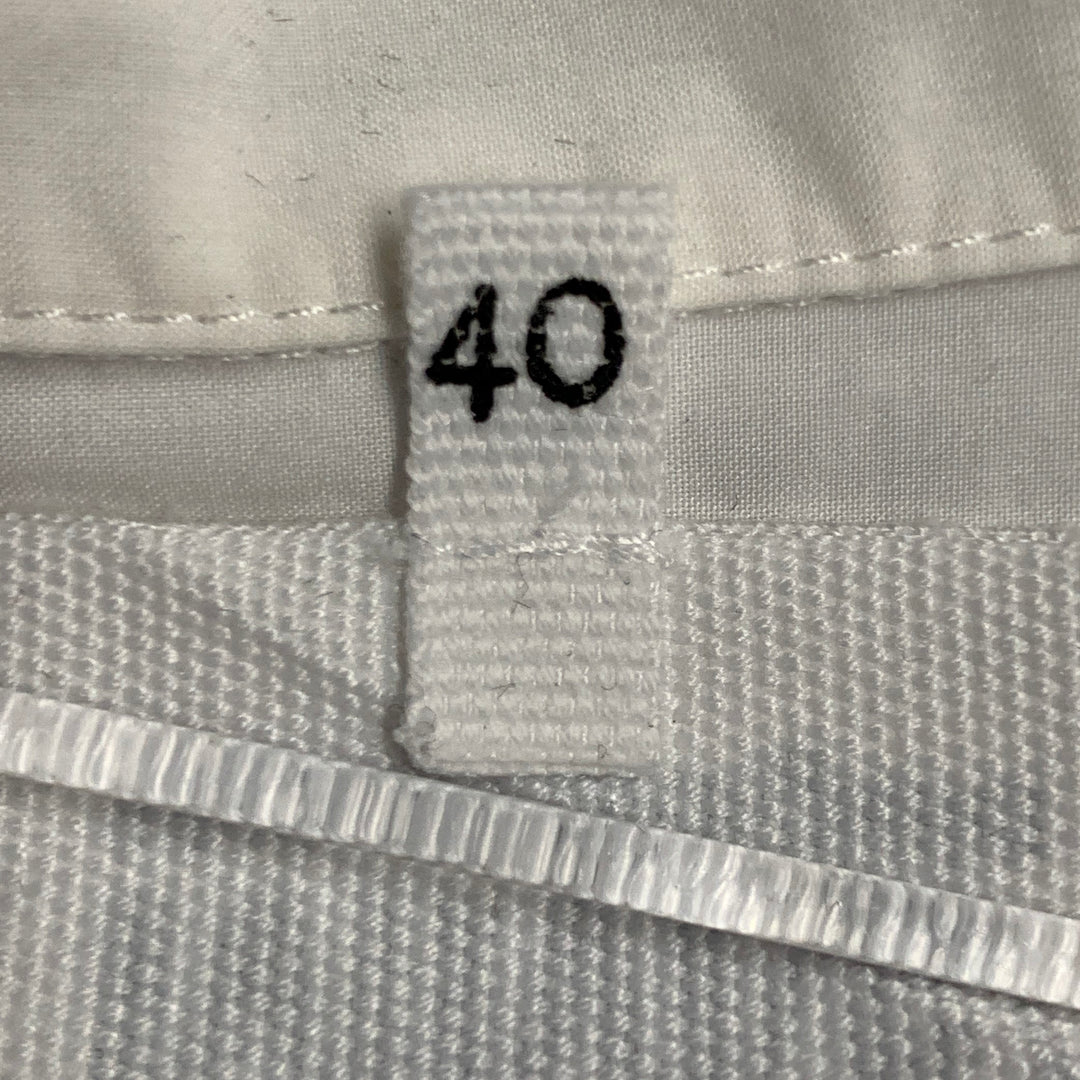 MM6 MAISON MARGIELA Size S White Cotton Long Sleeve Zip Up Shirt