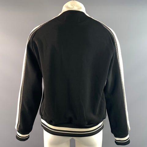 MANIERE DE VOIR Chest Size Size M Black White Tencel Blend Track Jacket