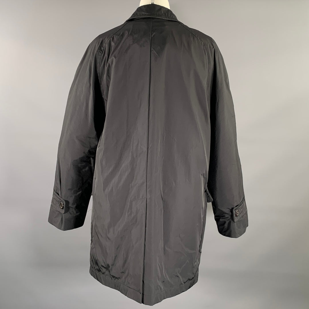 MAX MARA Size 8 Black Nylon Trench Jacket