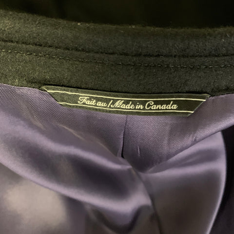JACK VICTOR Chest Size 42 Black Cashmere Notch Lapel Sport Coat