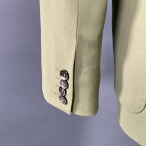 AMI by ALEXANDRE MATTIUSSI Size 40 Olive Wool Twill Double Breasted Sport Coat