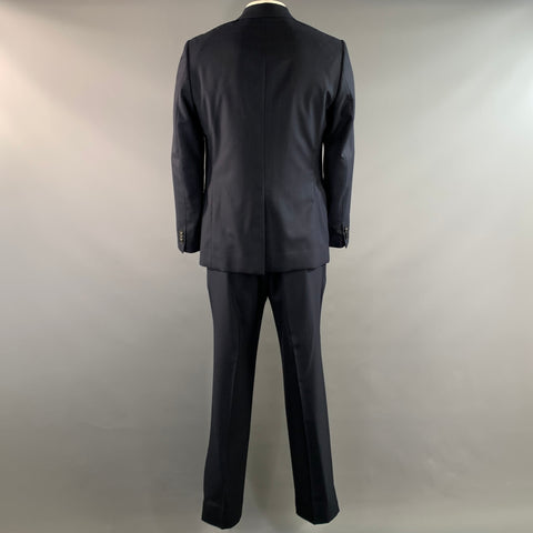 THEORY Chest Size 42 Navy Solid Wool Notch Lapel 36 35 Suit