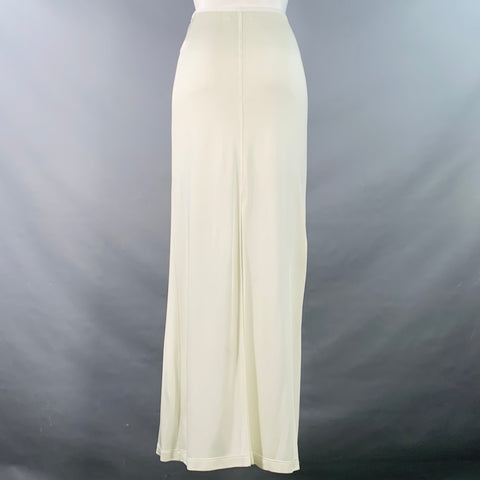 HELMUT LANG Size M Beige Jersey Elastic Waistband Long Maxi Skirt