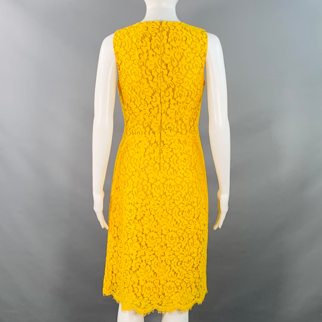 MICHAEL KORS Size 4 Yellow Mustard Cotton Blend Lace A-Line Cocktail D –  Sui Generis Designer Consignment