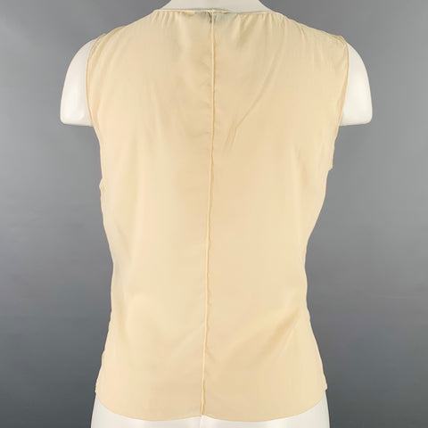 ROZAE NICHOLS Size M Los Angeles Beige Black Red Tank Casual Top