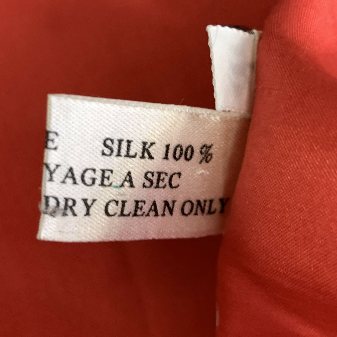 HERMES Size 8 Red Silk Tank Casual Top