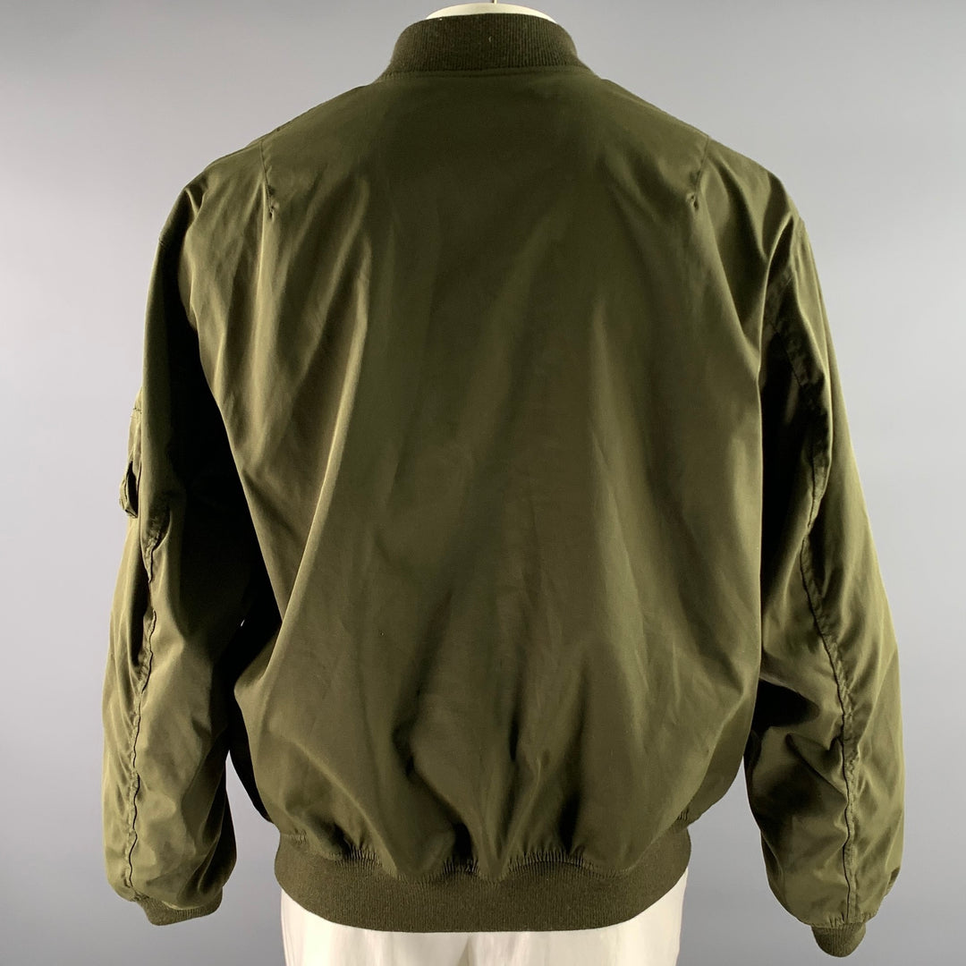 NEIGHBORHOOD Size XL Green Olive MA-1 Polyester Bomber Jacket