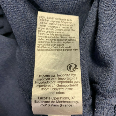 LACOSTE Size S Blue Cotton Half Placket Polo