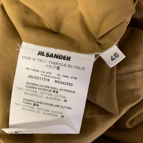 JIL SANDER Size 34 Brown Cotton Elastic Waistband Pants