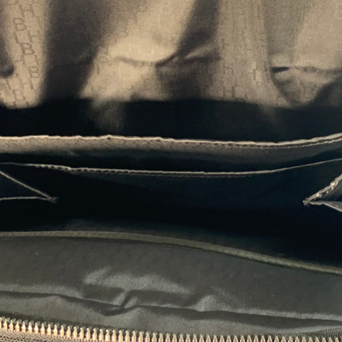 HUGO BOSS Black Nylon Leather Work Travel Backpack Bag