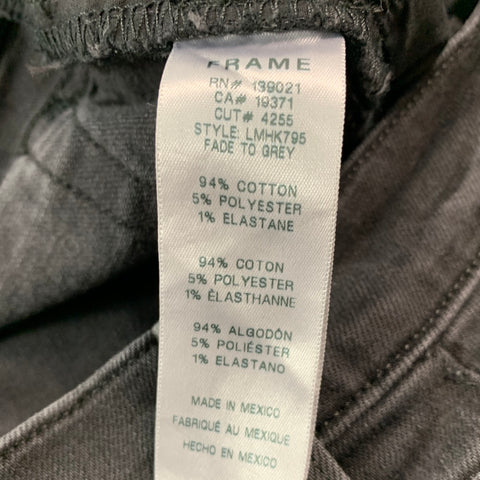 FRAME Size 29 Black Cotton Blend Skinny Jeans