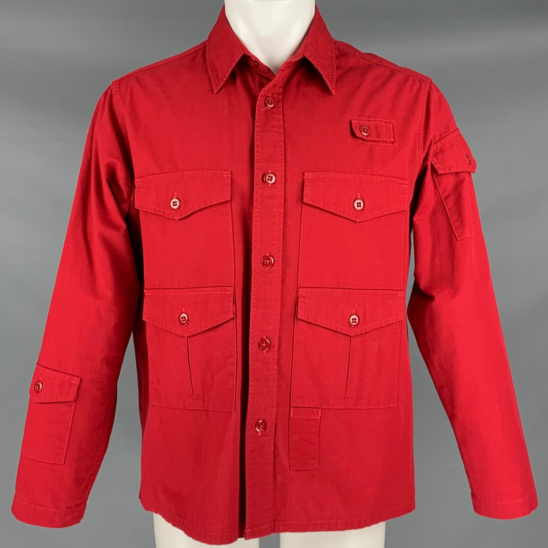 ENGINEERED GARMENTS Size M Red Cotton Shirt Jacket