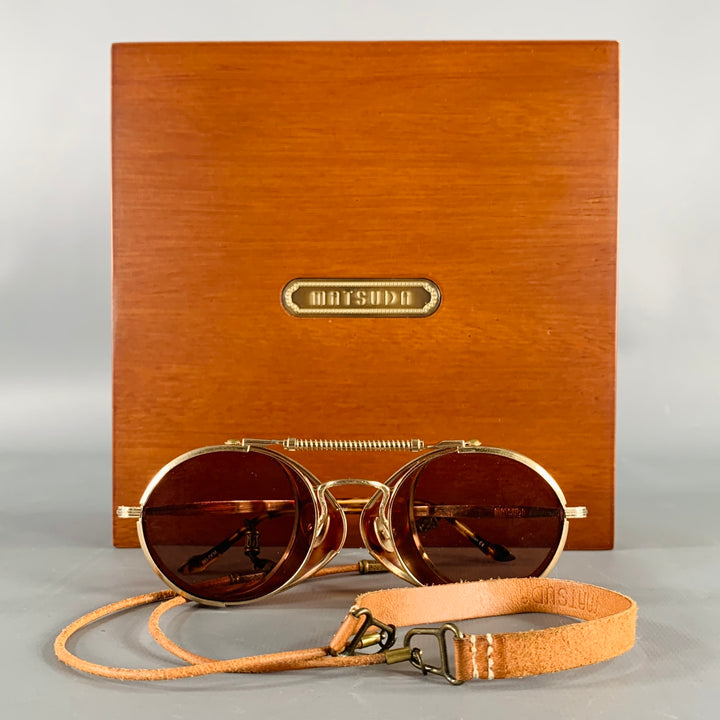 MATSUDA 2809H-V2 Terminator II Gold Orange Titanium Limited Edition Sunglasses